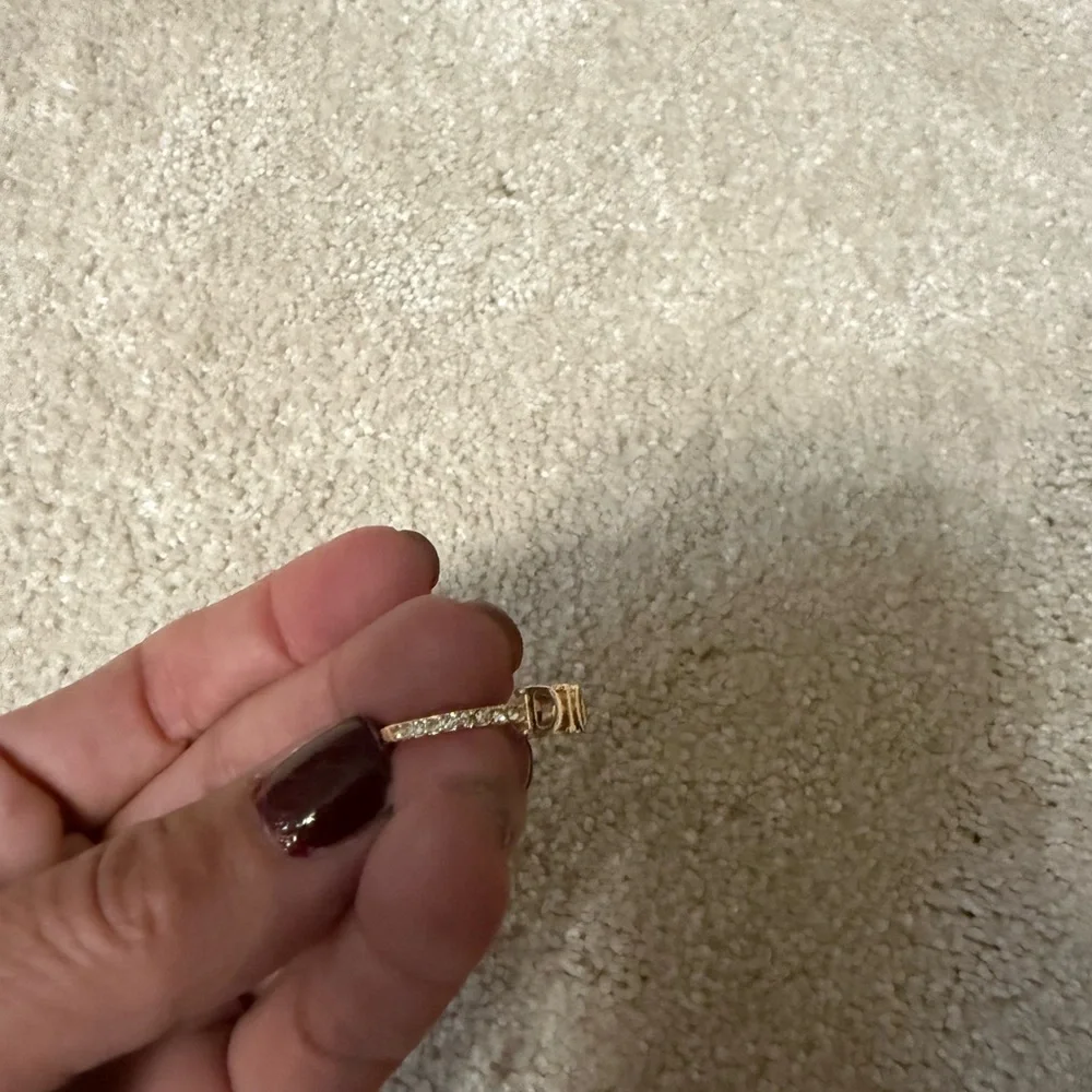 Dior Gold Logo Ring for Women - Picture 3 of 7